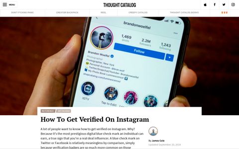 How To Get Verified On Instagram | Thought Catalog