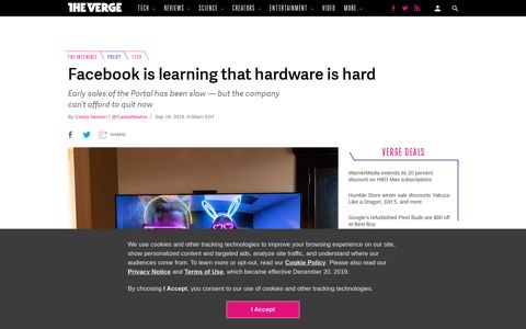 Facebook is learning that hardware is hard - The Verge