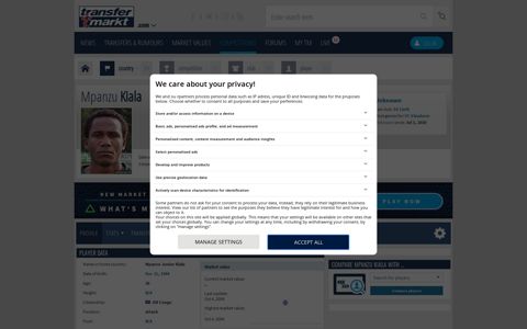 Mpanzu Kiala - Player profile | Transfermarkt