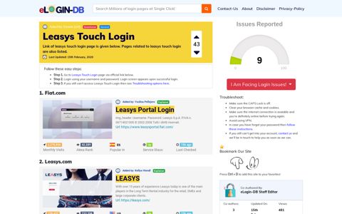 Leasys Touch Login