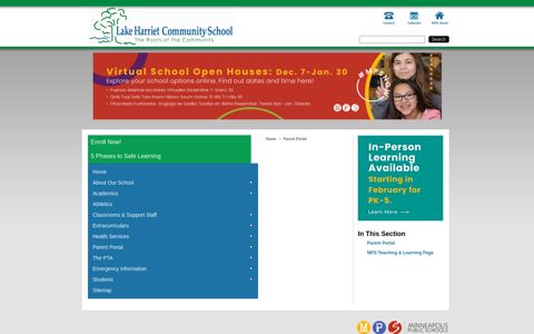 Parent Portal - Lake Harriet Community School