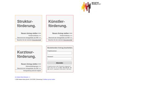 Initiative Musik ::: Online Antragsverwaltung