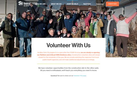 Volunteer with Habitat for Humanity New York City