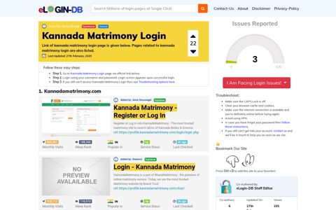 Kannada Matrimony Login - A database full of login pages ...