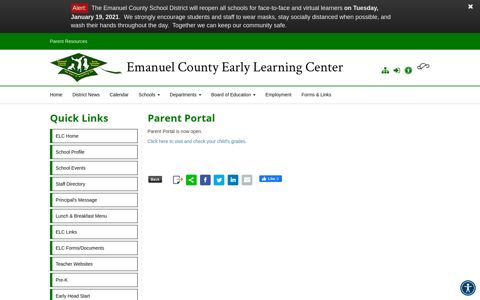 Parent Portal - Emanuel County Early Learning Center