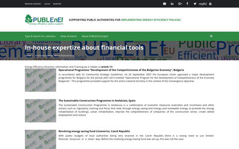 In-house expertize about financial tools | PUBLEnEf