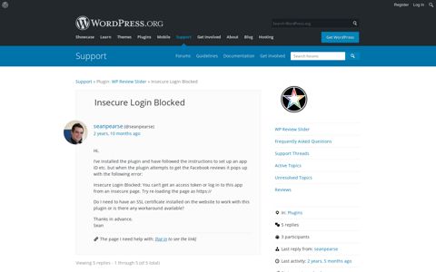 Insecure Login Blocked | WordPress.org