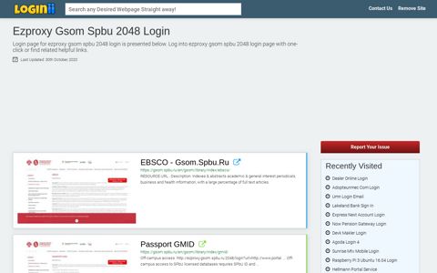 Ezproxy Gsom Spbu 2048 Login - Loginii.com