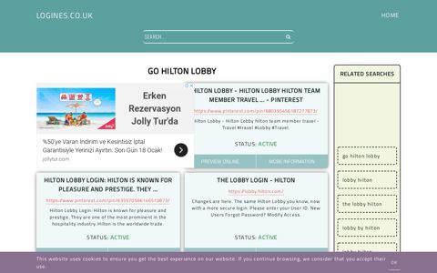 go hilton lobby - General Information about Login