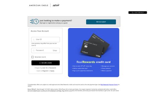 Manage Your AEOutfitters Credit Card Account