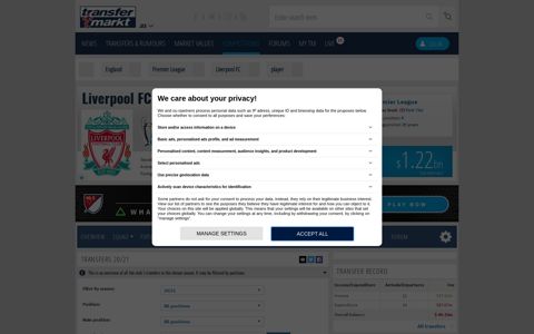 Liverpool FC - Transfers 20/21 | Transfermarkt