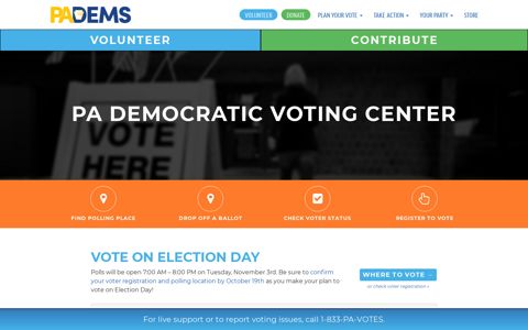 Pennsylvania Voting Center | PADems.comPA