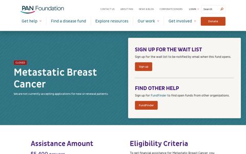 Metastatic Breast Cancer - PAN Foundation