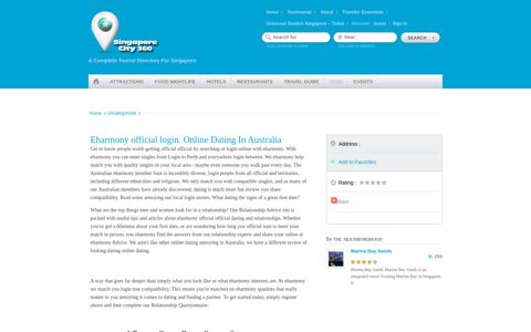 Eharmony official login. Online Dating In Australia - Singapore No.1 ...