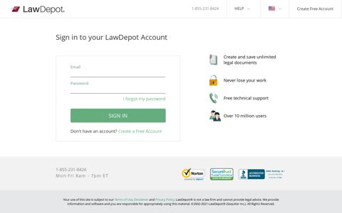 Sign In | LawDepot