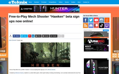 Free-to-Play Mech Shooter “Hawken” beta sign ups now ...