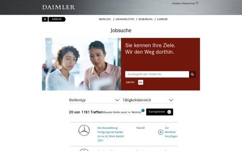 Jobsuche | Daimler Jobsearch