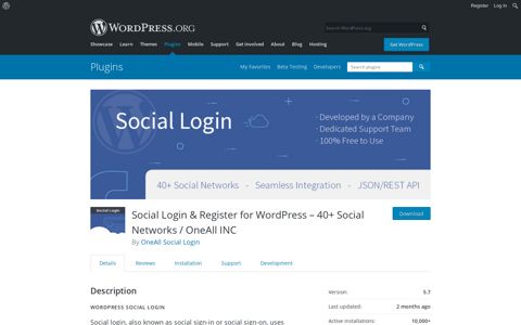 Social Login & Register for WordPress – 40+ Social Networks ...