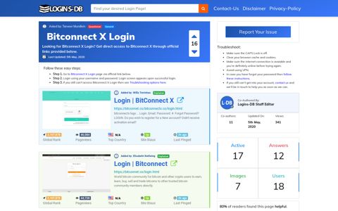 Bitconnect X Login - Logins-DB