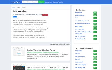 Login Ezlite Wyndham or Register New Account - LoginPorts