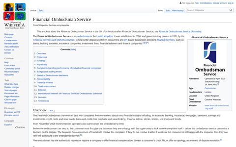 Financial Ombudsman Service - Wikipedia