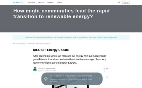 How might communities lead the rapid transition ... - OpenIDEO