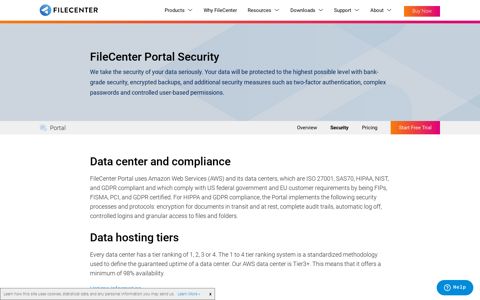 FileCenter Client Portal Security | FileCenter Portal