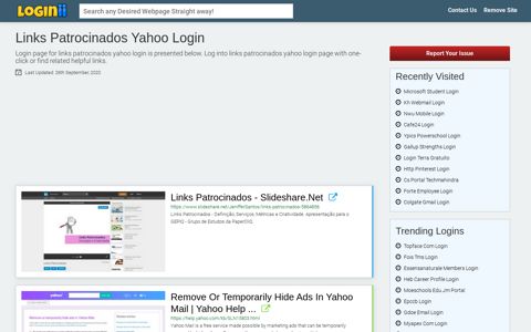 Links Patrocinados Yahoo Login - Loginii.com
