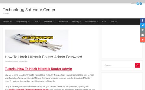 How To Hack Mikrotik Router Admin Password – Technology ...