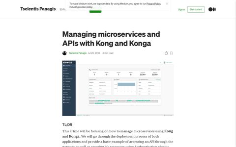 Managing microservices and APIs with Kong and Konga | by ...