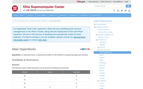 Altair HyperWorks | Ohio Supercomputer Center