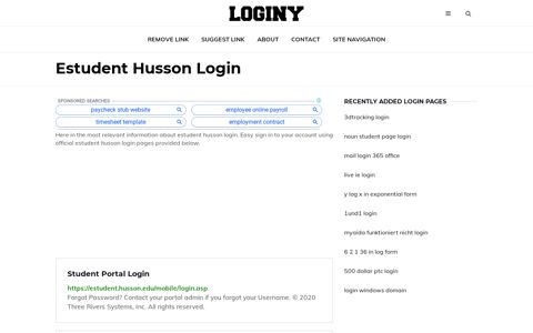 Estudent Husson Login ✔️ One Click Login - Loginy