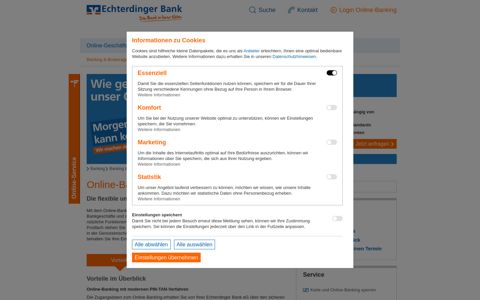 Online-Banking für Privatkunden - Echterdinger Bank eG