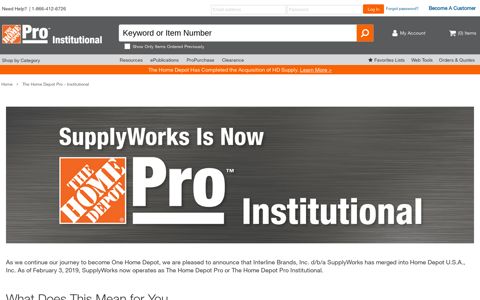 The Home Depot Pro Institutional - Office, Work ... - SupplyWorks
