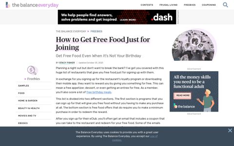 How to Get Free Food at 73 Restaurants Just for Joining