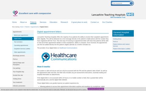 Digital letters | Lancashire Teaching Hospitals