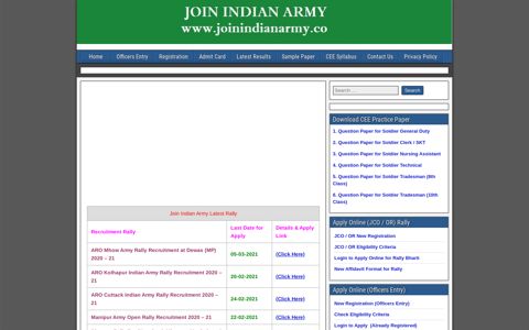 Join Indian Army - Registration, Admit Card & Results www ...