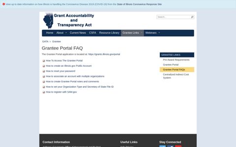 Grantee Portal FAQ - Illinois.gov