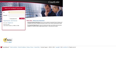 LexisNexis CourtLink - Sign On