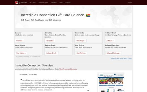 Incredible Connection | Gift Card Balance Check - gcb.today