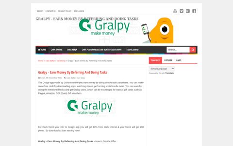 Gralpy - Earn Money By Referring And Doing Tasks : Gralpy ...