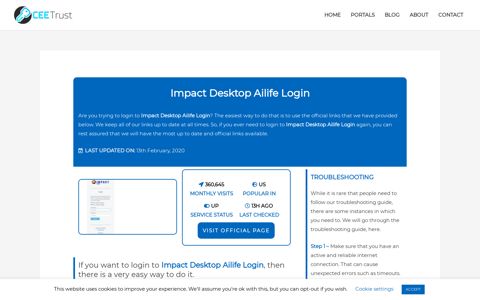 Impact Desktop Ailife Login - Find Official Portal - CEE Trust