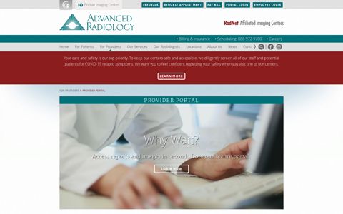 Advanced Radiology Maryland Provider Portal