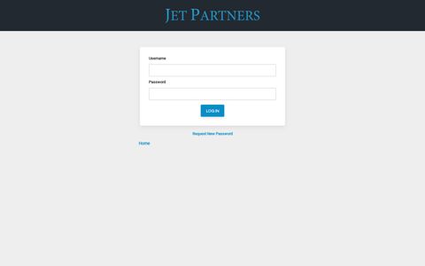 Jet Partners - Client Portal: User account