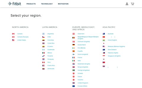Countries - Fitbit