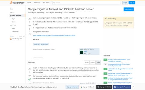 Google SignIn in Android and IOS with backend server - Stack ...
