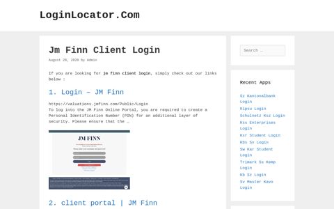 Jm Finn Client Login - LoginLocator.Com