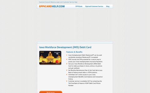 Iowa Workforce Development (IWD) Debit Card - Eppicard Help