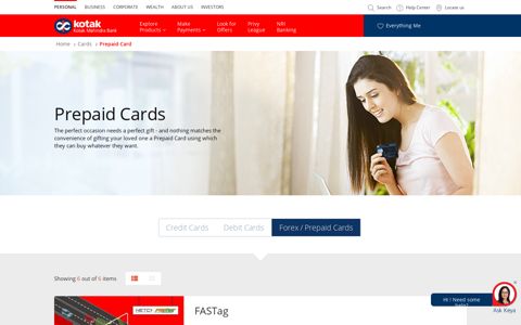 Prepaid Card - Apply for Prepaid Card Online - Kotak ...