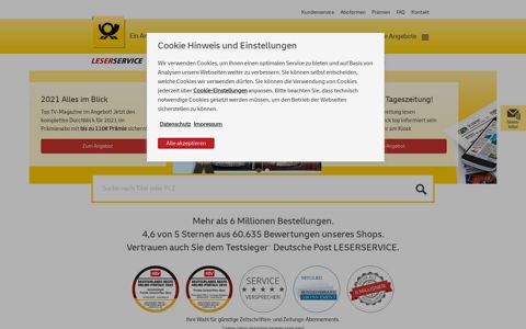 Leserservice.de: Der Aboshop der Deutschen Post AG